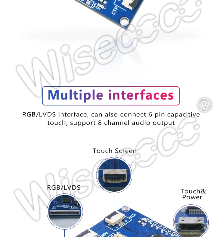 Wisecoco RGB LVDS USB HDMI аудио драйвер платы контроллер совместим с емкостным сенсорным экраном панели plug and play