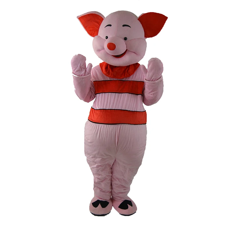 Костюм талисмана с розовой Свинкой нарядное праздничное платье для взрослых
