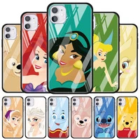disney cute cartoon animals for apple iphone 12 pro max mini 11 pro xs max x xr 6s 6 7 8 plus luxury tempered glass phone case