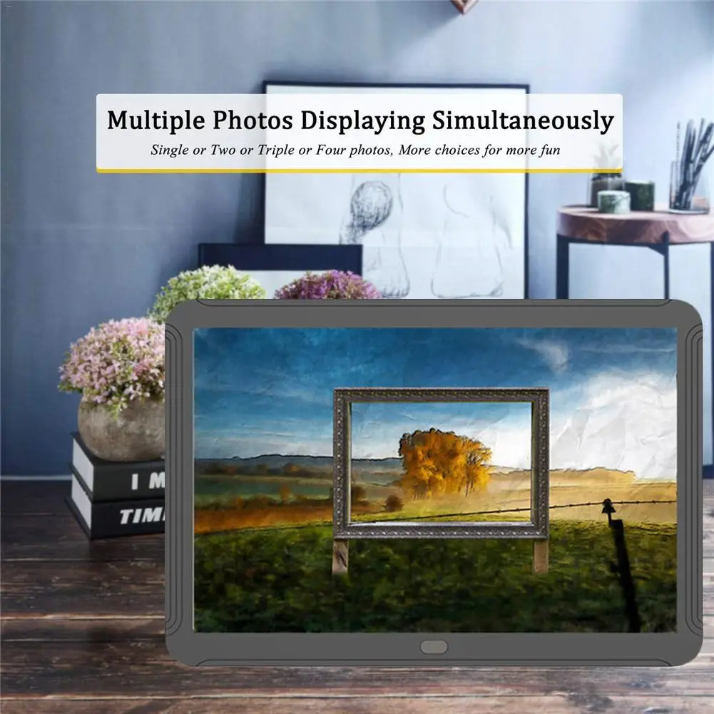 8 дюймовый светодиодный Подсветка HD 1920*1080 полный Функция цифровая фоторамка электронный альбом цифровой фото музыка видео, хороший подарок для ребенка