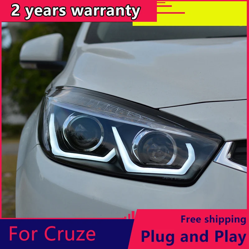 Автомобильные фары KOWELL для Chevrolet Cruze 2015-2016 светодиодный светодиодные DRL Q5