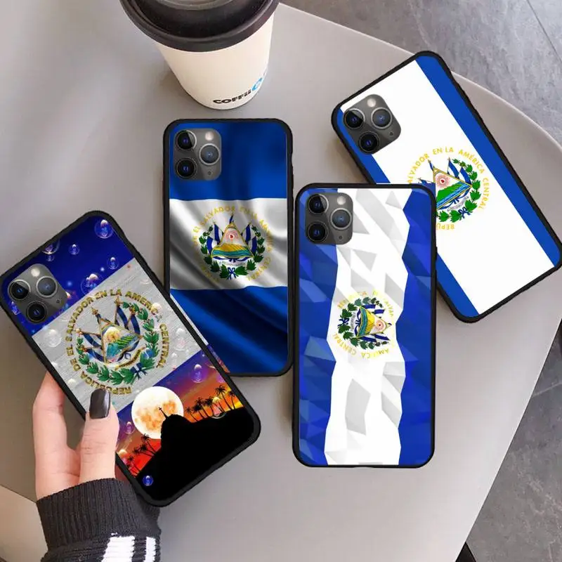 

el salvador National flag Phone Case for iPhone 11 12 pro XS MAX 8 7 6 6S Plus X 5S SE 2020 XR mini