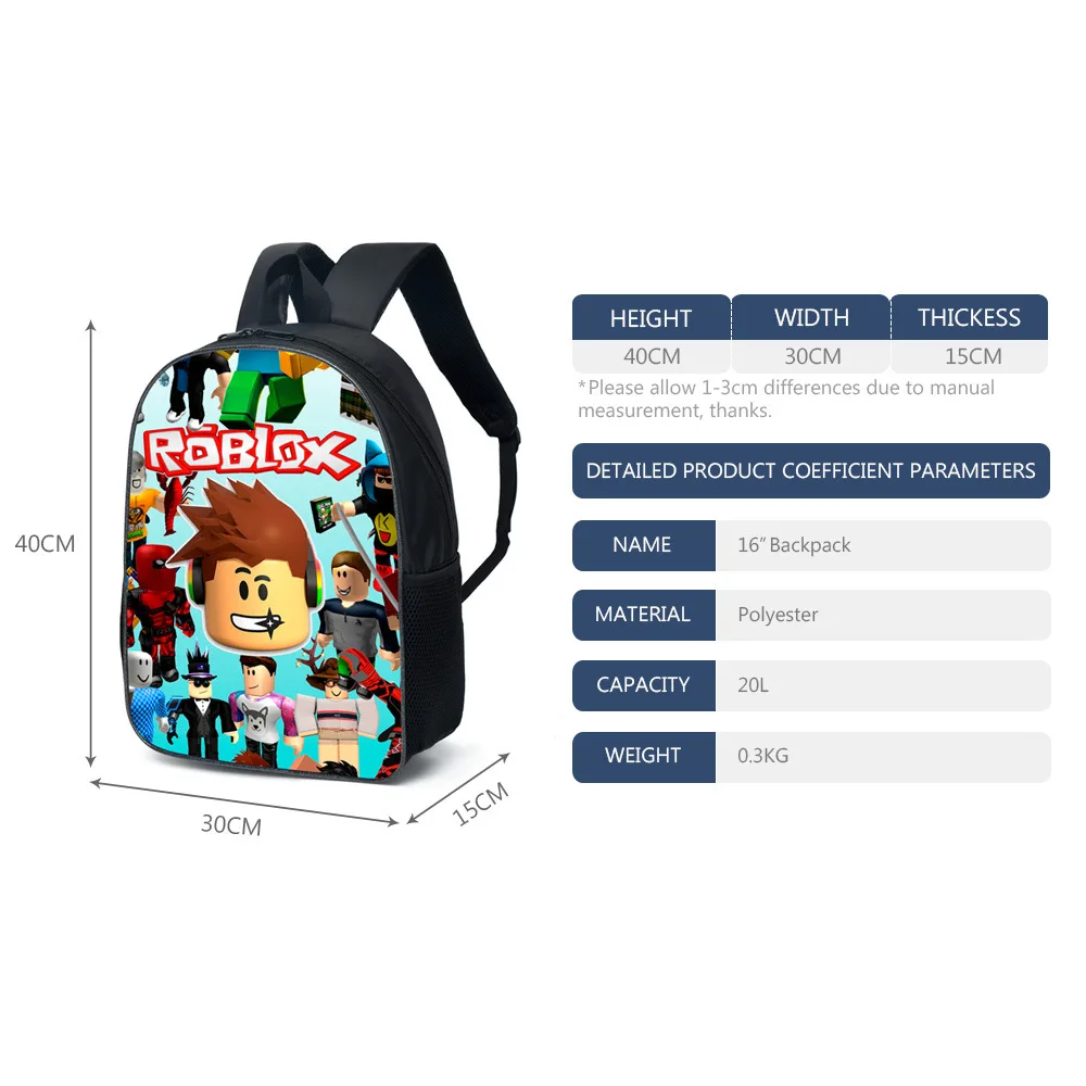 robloxing backpack for teenagers kids boy children student school bags unisex laptop backpacks travel shoulder bag birthday gift free global shipping