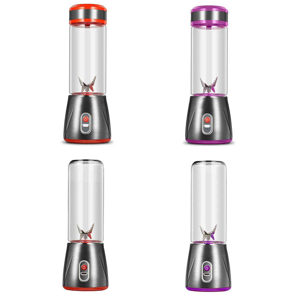 Новый портативный блендер соковыжималка стеклянная чашка 450 мл бутылка для воды