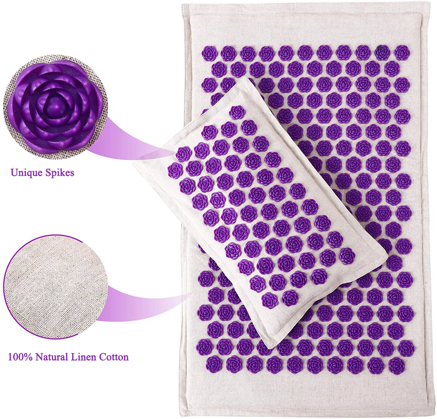 С изображением кокосовых пальм акупрессурном коврике облегчает боль в шип