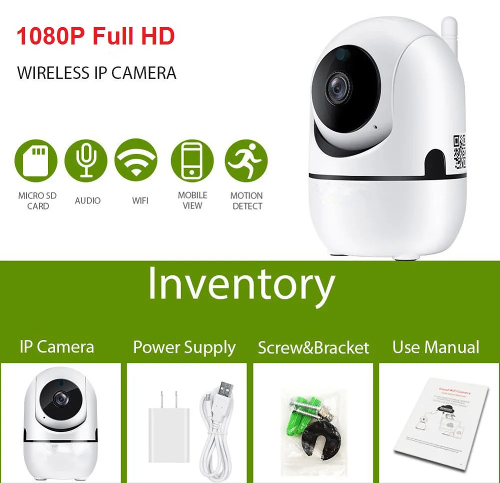 Мини 1080P HD Wi-Fi облачная IP Камера PTZ Pan Tilt P2P беспроводная веб-камера видеонаблюдения двухстороннее аудио видеоняня H.265