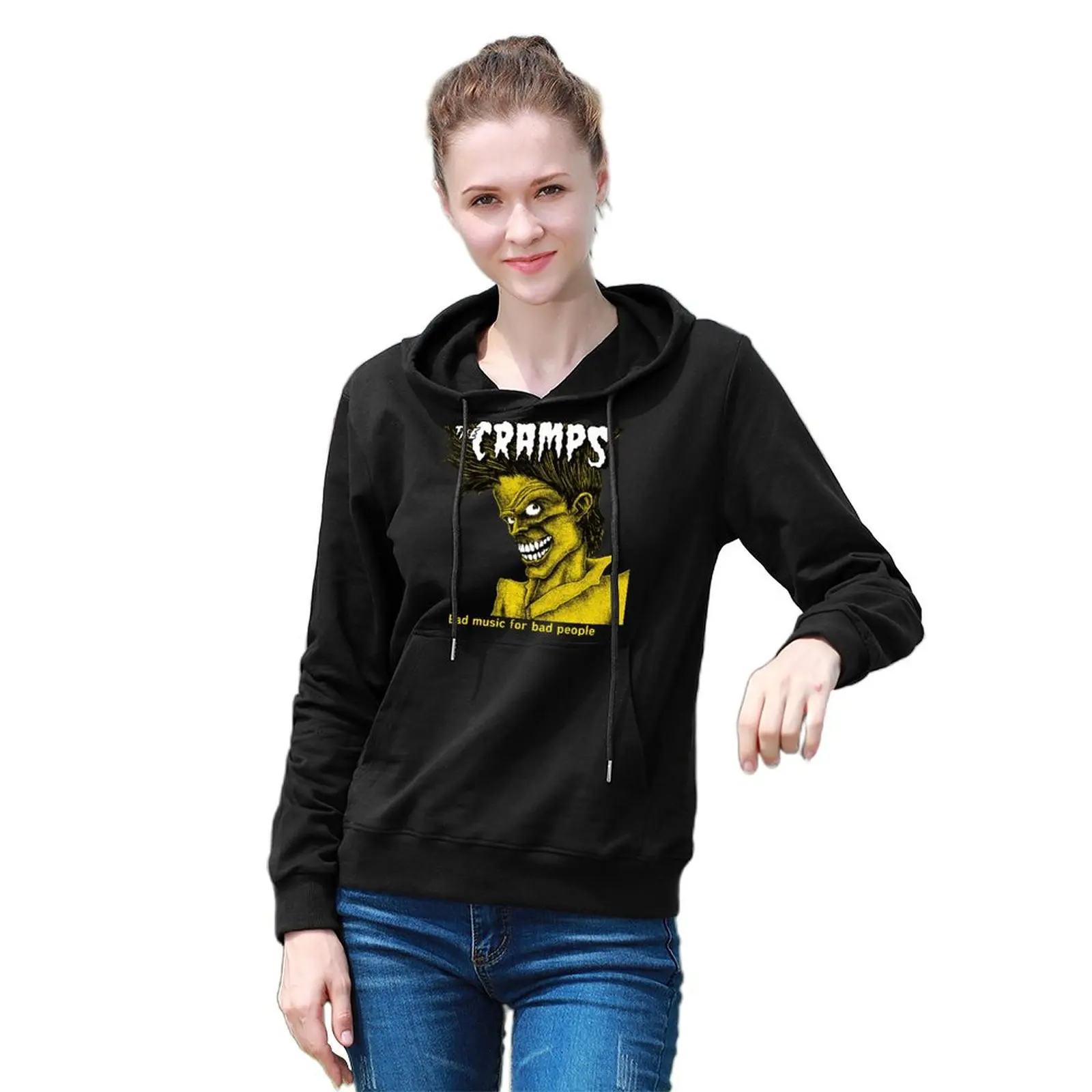 

Band Cramps Hoodies Bad Music People Graphic Sexy Cotton Hoodie Street Wear Long Sleeve Pullover Hoodie Autumn Lady Big Sizes