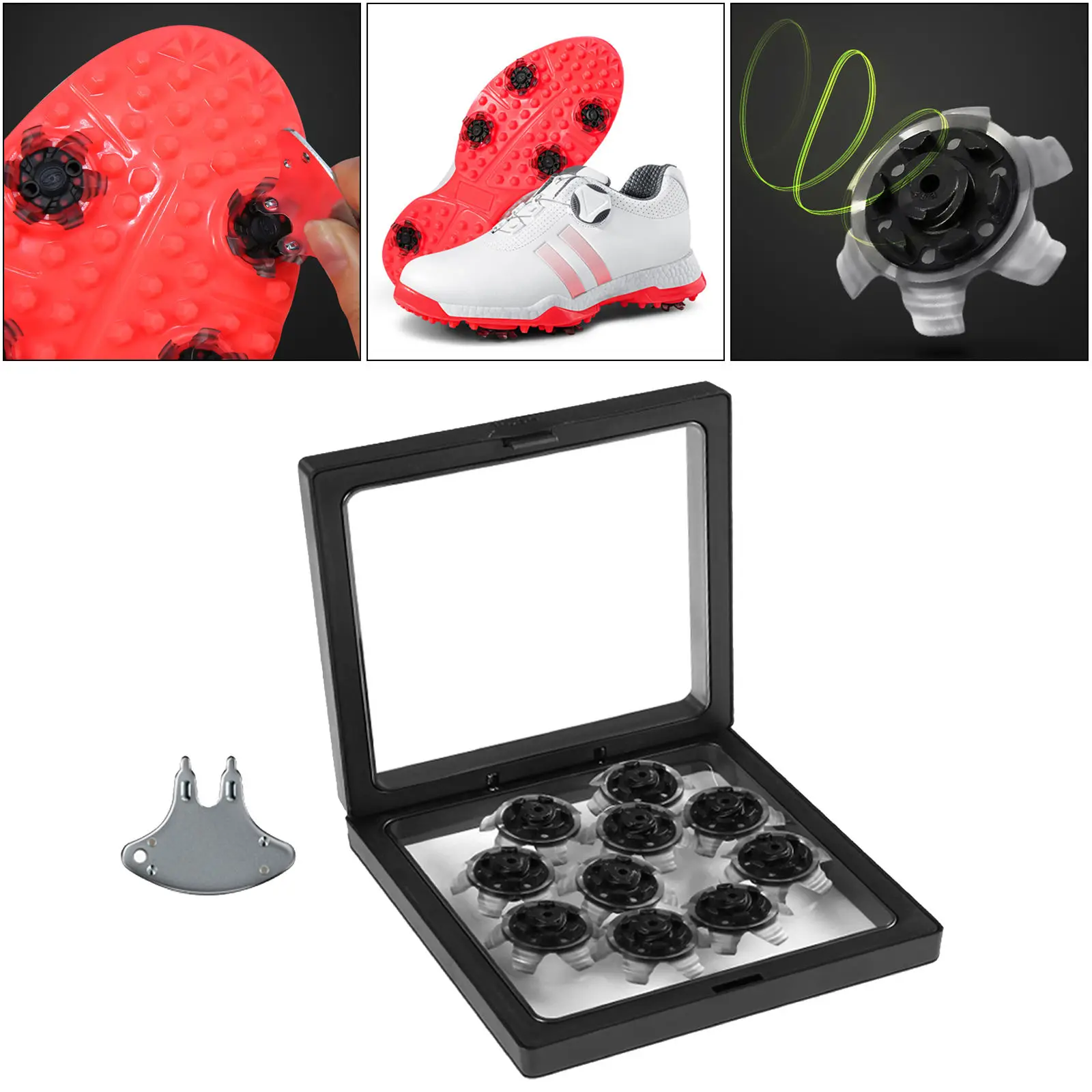 

10 Pieces Golf Shoe Spikes Screw Cleats Stable Green Friendly Studs W/ Box