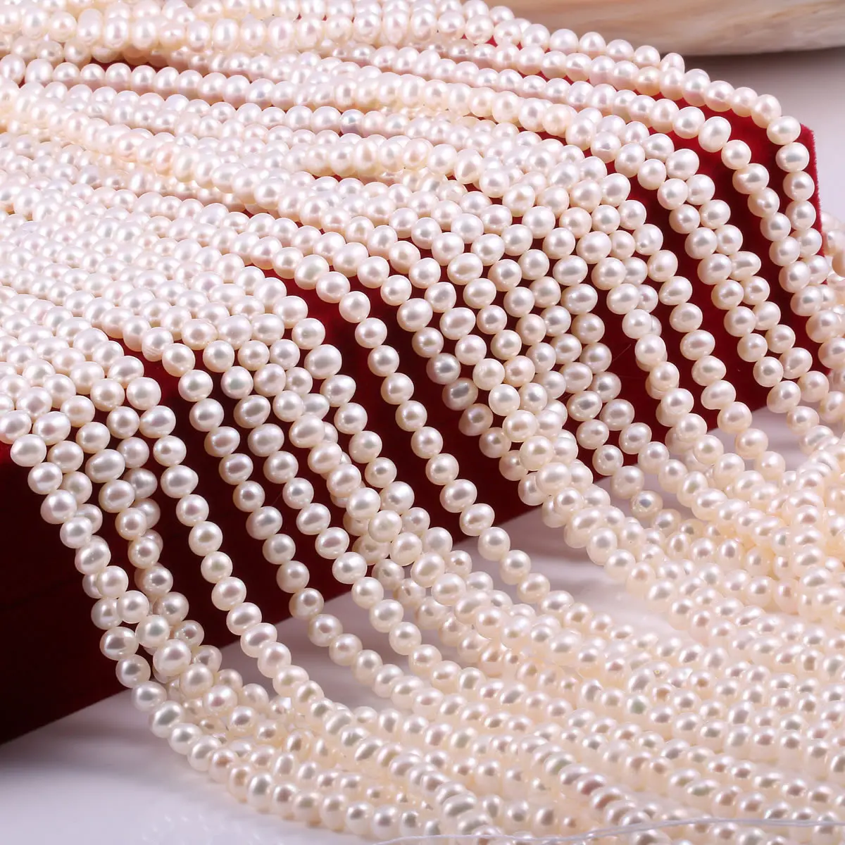 

2020 Natural Freshwater Pearls White Near-Round Shape Beads Making For Jewelry Bracelet Necklace Classic Gift Accessories