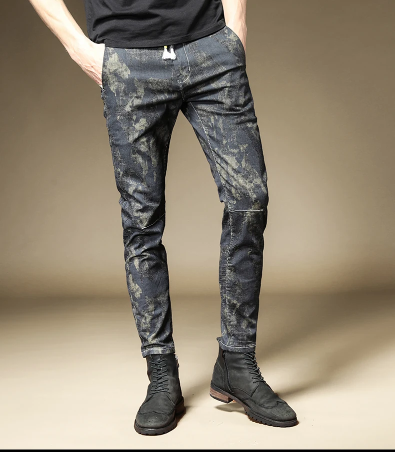 Бесплатная доставка Новые мужские повседневные осенние корейские джинсы узкие