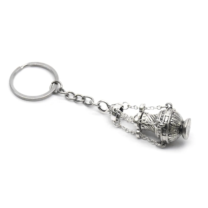 

Christian Incense Burner Keychain Religious Key Ring Bag Car Pendant Keyfob Gift
