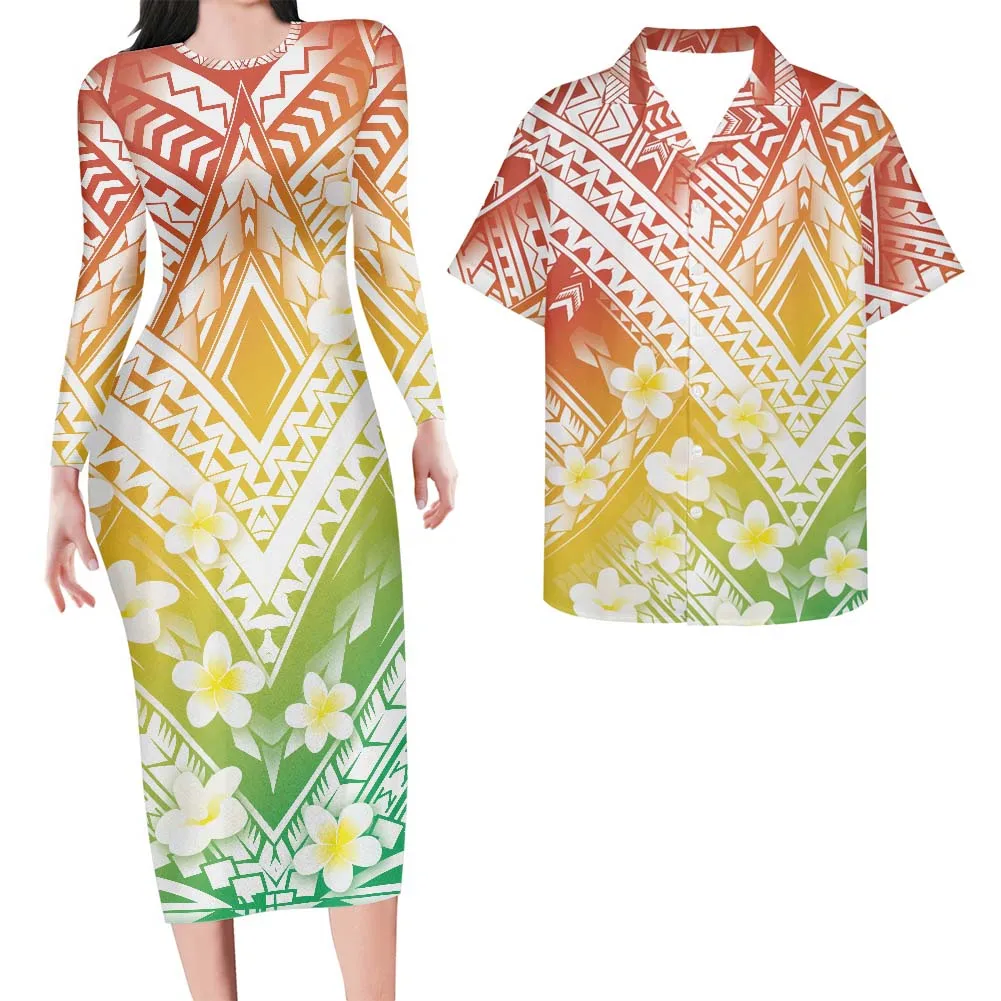 

Женское платье с цветочным градиентом, высокой талией и воротником-стойкой