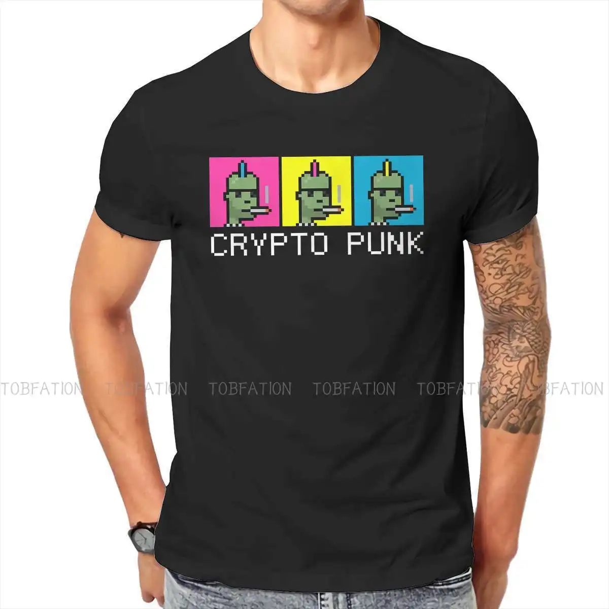 

Crypto Pixel Punk Unique TShirt NFT Non Fungible Tokens Comfortable Creative Gift Clothes T Shirt Short Sleeve Ofertas