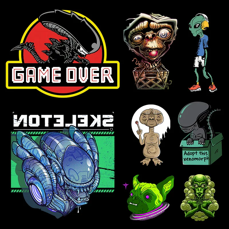 Нашивки Alien термонаклейки для одежды модные забавные виниловые наклейки на