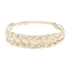 Женский широкий синтетический парик, плетеная эластичная лента для волос 3,5 см, богемный аксессуар для волос