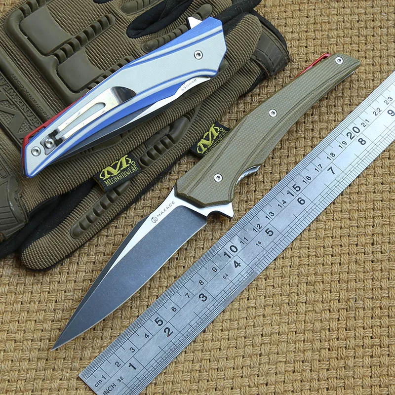 Тактический складной нож MAXACE ranger XW42 лезвие KVT шариковый подшипник рукоятка G10