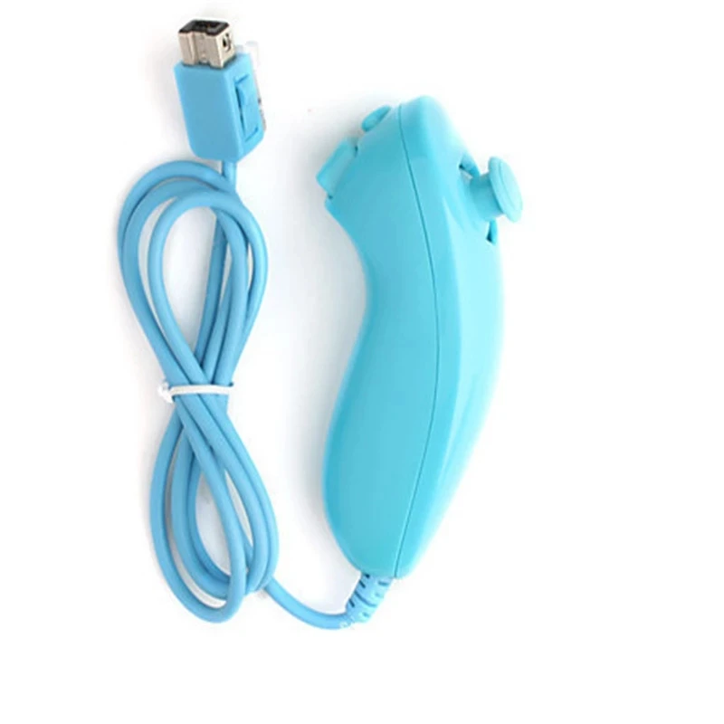 Игровой контроллер для Nintendo Wii джойстик с левой ручкой изогнутый игровой Nunchuk