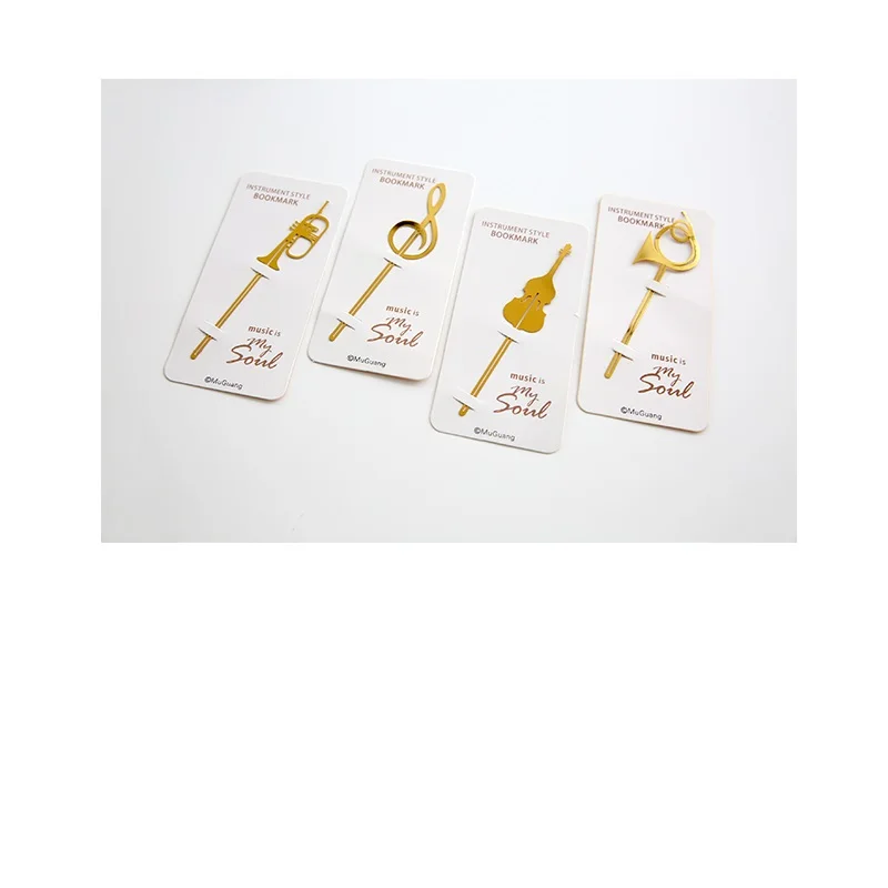 4 шт. Western Instrument book mark винтажная металлическая вкладка в виде музыкального