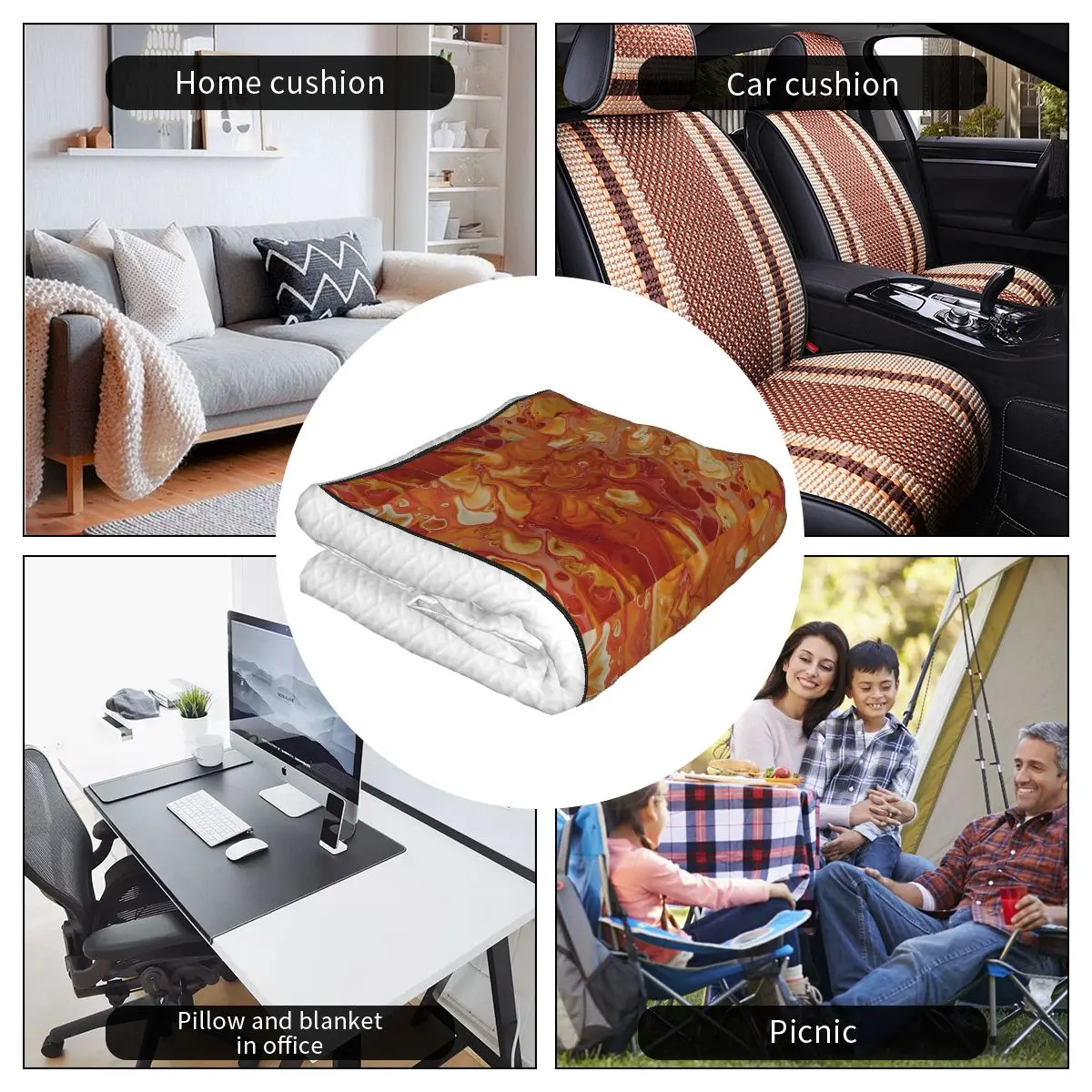 

Jhk-1624255694808 Printed car pillow blanket, bolster blanket, sofa blanket