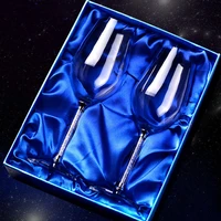 1 7pcsset 470700ml goblet wine glass lead free crystal water glass high grade leather box champagne glasses red wine set