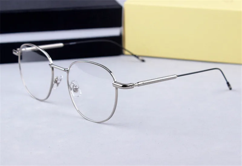

Vintage Alloy Glasses Unisex Optical Eyewear High Quality Clear Lens Computer Myopia Eyeglasses Men Women MB0048 Original Case