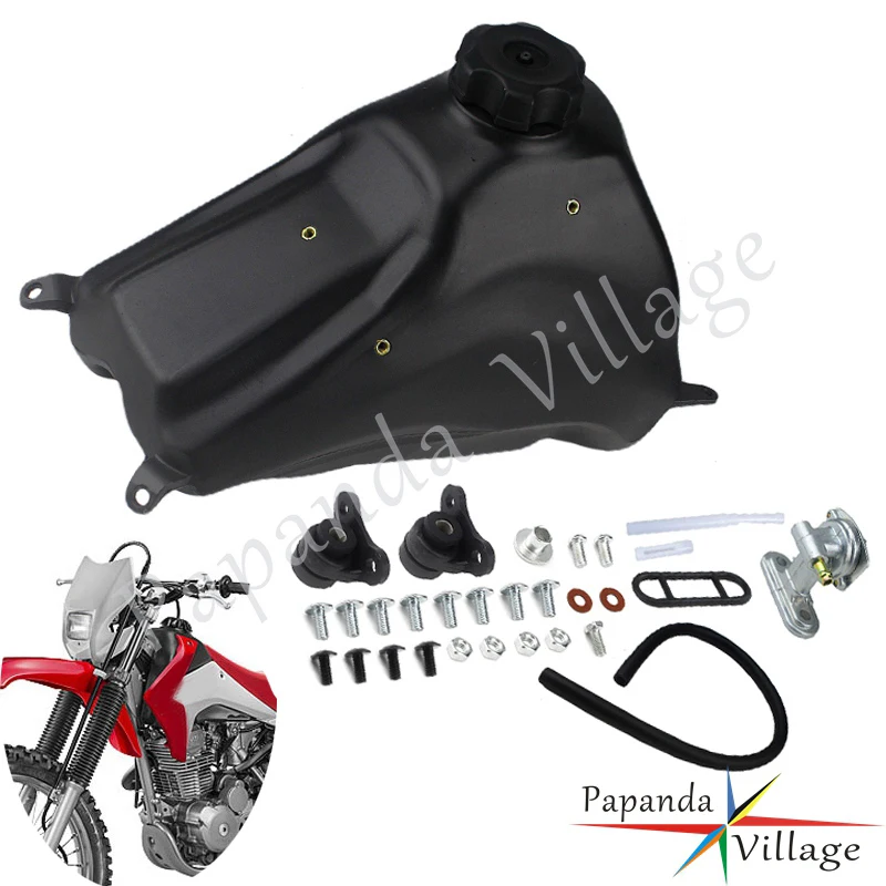 Черный пластиковый бензиновый топливный бак для мотоцикла с крышкой Honda CRF230F 2015