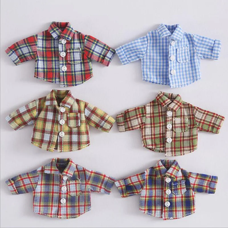 Новинка OB шарнирная кукла клетчатая рубашка пальто Одежда для куклы Ob11 obitsu 11 1/12