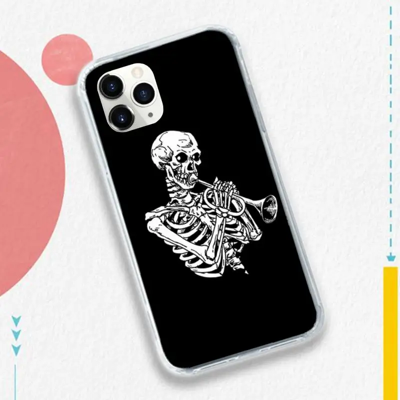 

Funny Bone Skull Coque Phone Case for iPhone 11 12 pro XS MAX 8 7 6 6S Plus X 5S SE 2020 XR