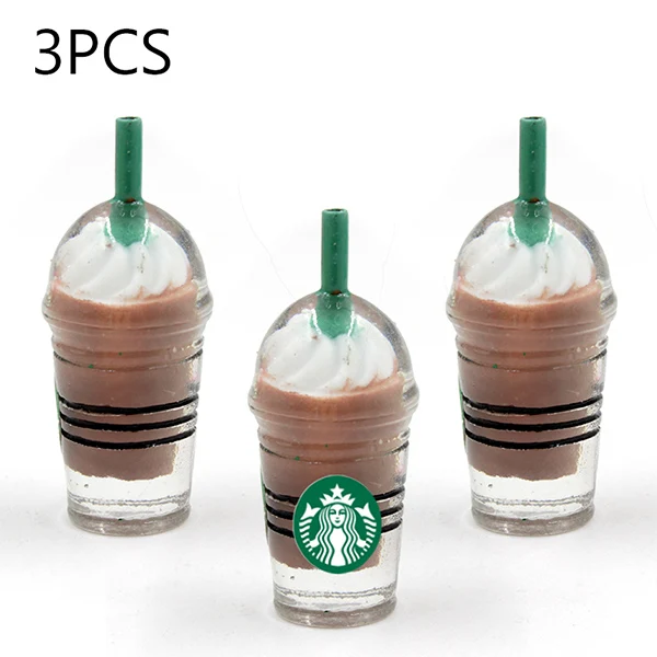 3PCS Coffee Кофейная кружка с ремнем для слизи дополнение украшения из смолы наполнитель все продукты мороженое Полимерная глина клейкие аксессуары набор игрушек для детей - Цвет: 3PCS Coffee