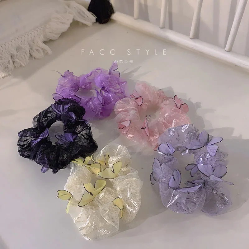 

Женские резинки для волос, аксессуары для волос, шифоновые резинки для девочек, кружевная резинка для волос, эластичные резинки для волос, о...