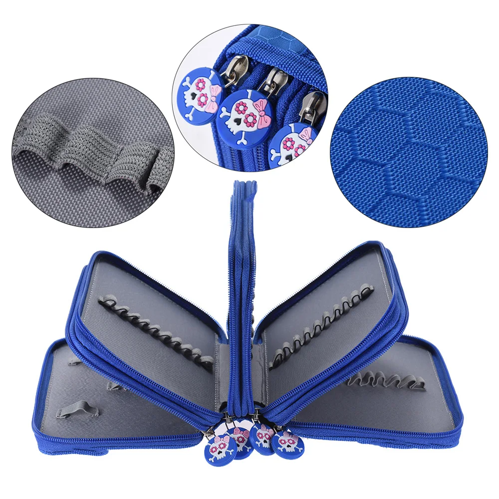 Многофункциональная вместительная косметическая сумка для карандашей и кистей