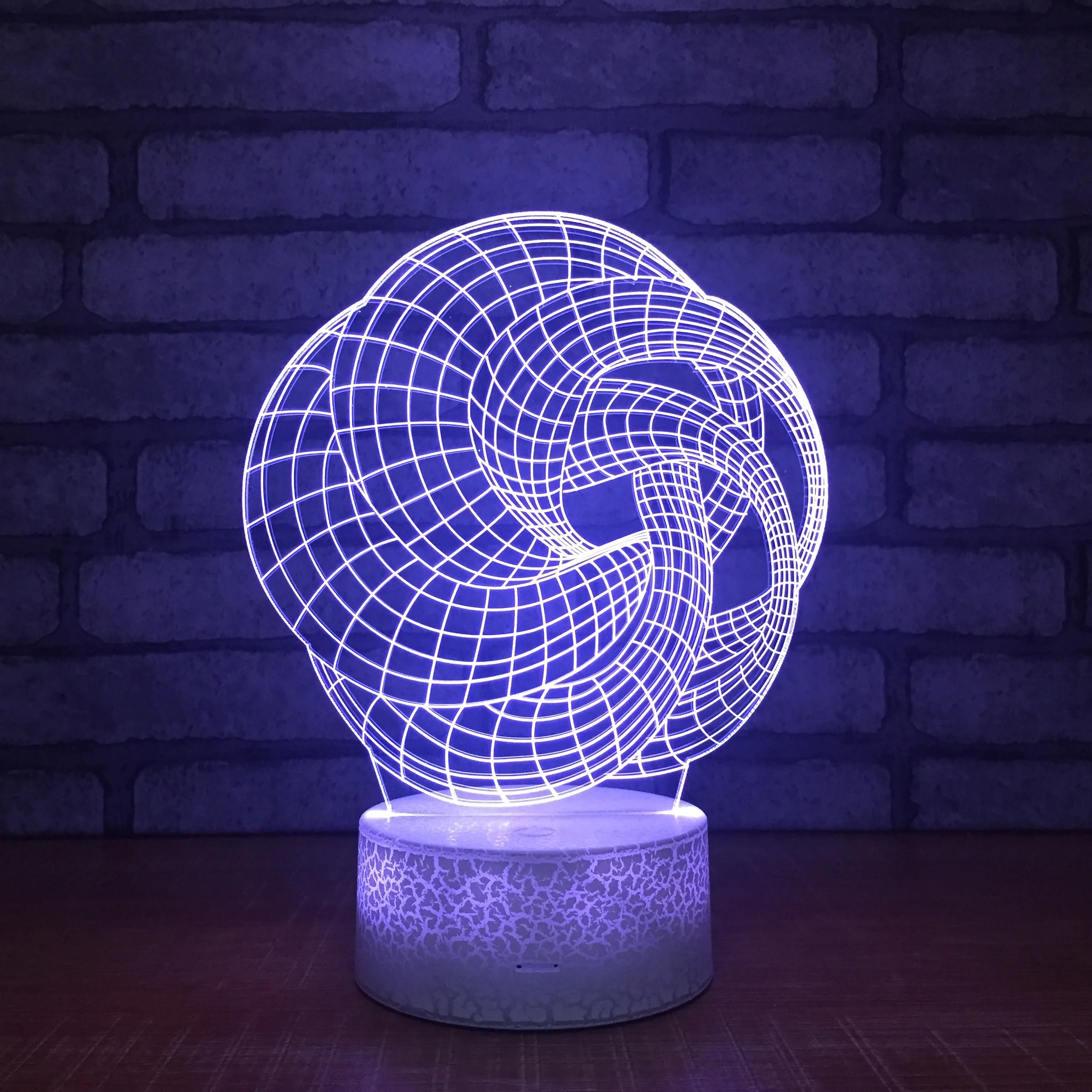 

3D Night Light Abstract Desk Lamp 7 Color Touch Remote Control Table Lamps Home Decor For kid Birthday Gift