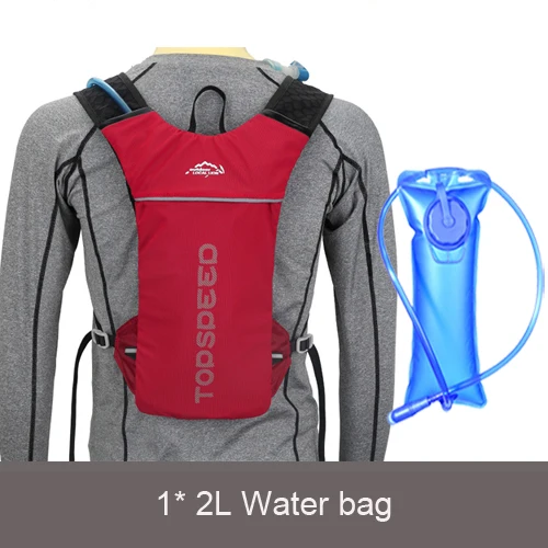 backpack and 2L Легкий Рюкзак бегущий жилет нейлоновая сумка Trail Велоспорт марафон Портативный Сверхлегкий Туризм 5L вариант 2L сумка для воды и бутылка - Цвет: backpack and 2L