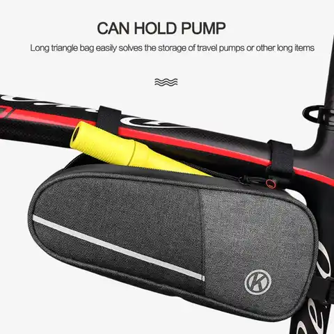 Нейлоновая велосипедная сумка с отражающим эффектом, водонепроницаемая на раму с треугольной рамой, для телефона, Велосумка