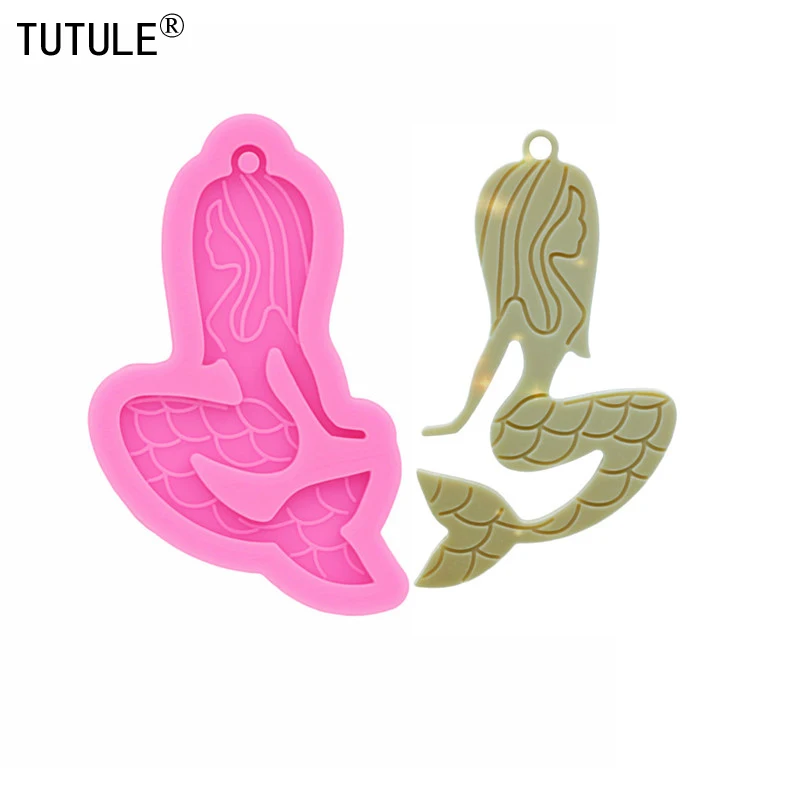 

Mermaid Silicone Mold,Cake,Candy,Clay,Jewelry,Chocolate,Cookies,Mermaid Keychain Mold DIY Handwork Silicone For Keychain Mold