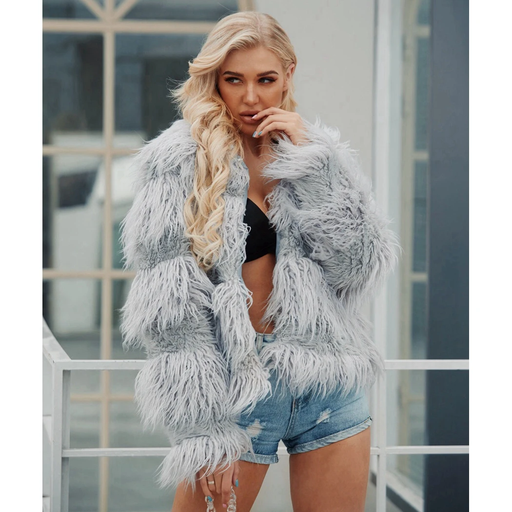 2019 Новый прошитой подошве теплые зимние плюшевые тапочки с мехом пальто Для