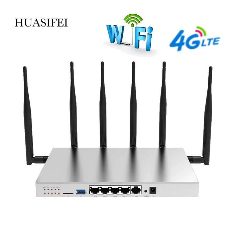 HUASIFEI 4G LTE router WG3526 Gigabit router wi fi router with sim card 1200Mbps Openwrt 802.11AC 4g wifi router CAT6 modem 4g