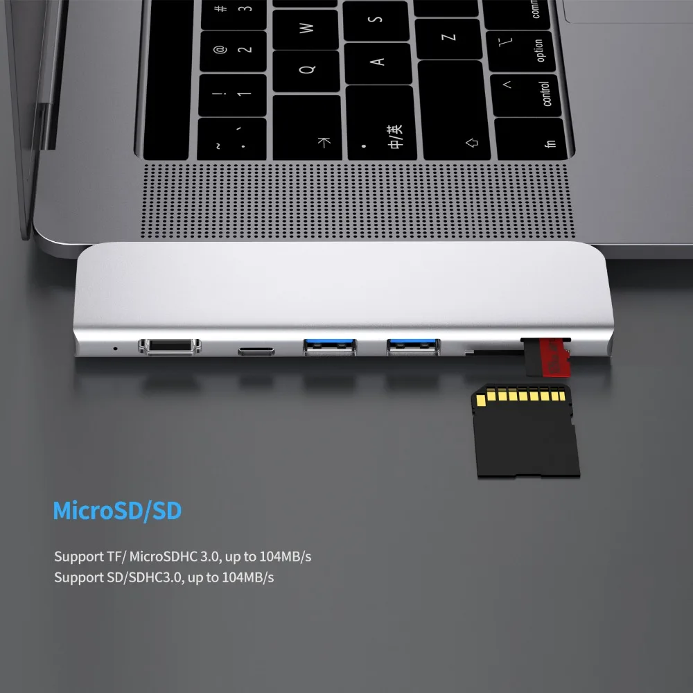 USB 3,1 type-C концентратор к HDMI адаптер 4K Thunderbolt 3 USB C концентратор с концентратором 3,0 TF sd-ридер слот PD для MacBook Pro/Air /