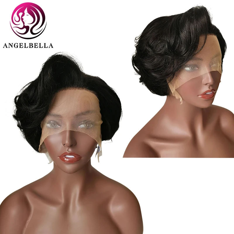Angelbella 2020 новейший натуральный цвет 8 дюймов человеческие волосы Remy часть парик