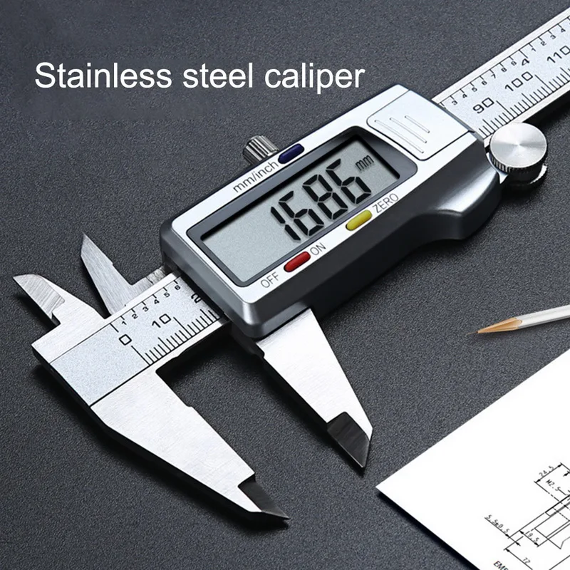

150mm Vernier Gauge Sliding Measure Tool Ruler Micrometer Ruler Measuring Tool Digital Electronic Fiber