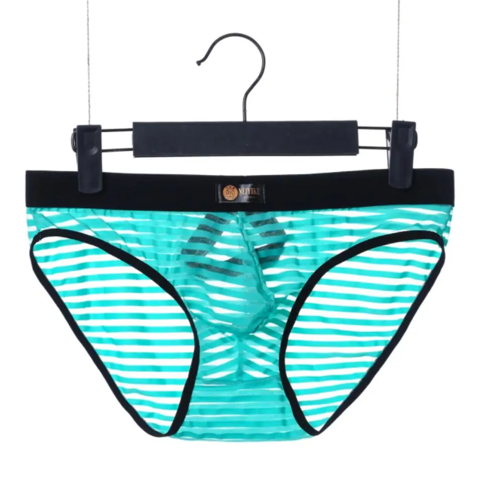 Летние горячие сексуальные мужские шорты Calzoncillos бесшовное Полосатое нижнее