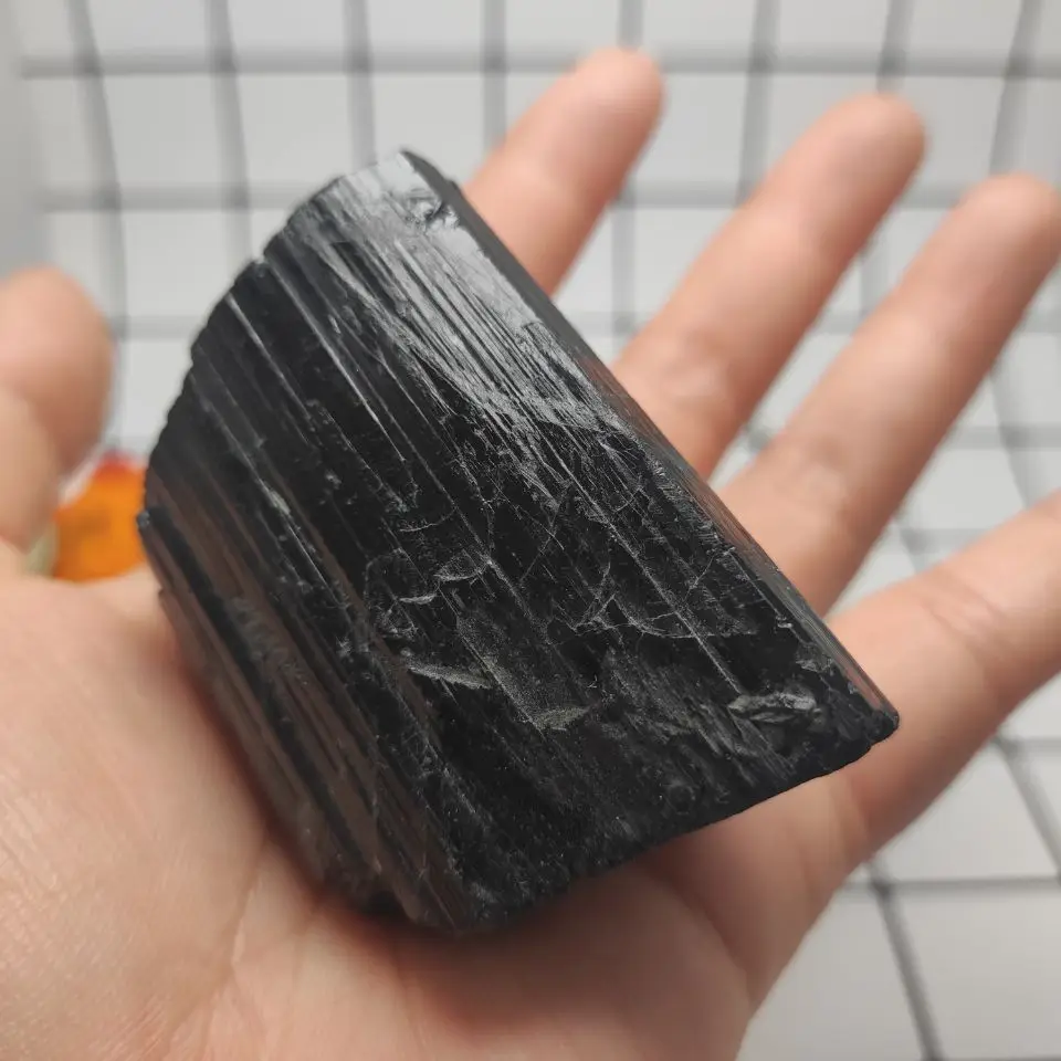

180-200g NATURAL Black TOURMALINE CRYSTAL STONE ORIGINAL ROUGH MINERALS SPECIMEN
