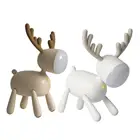 Креативный ночной Светильник 5 в с оленем, Регулируемый поворотный хвост, USB перезаряжаемая лампа для фотографий, подарок