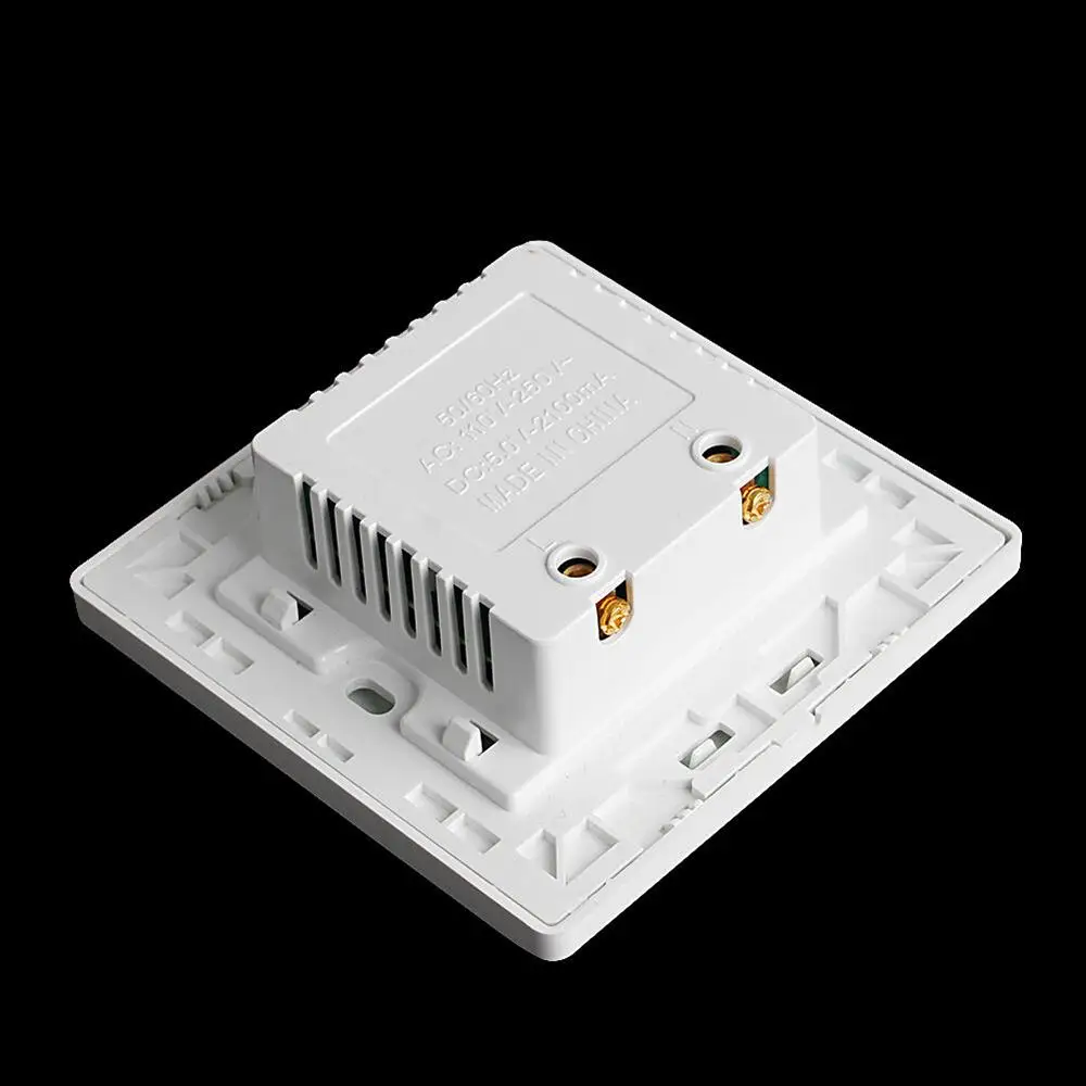 Двойной USB настенное зарядное устройство белый AC/DC адаптер питания штепсельная