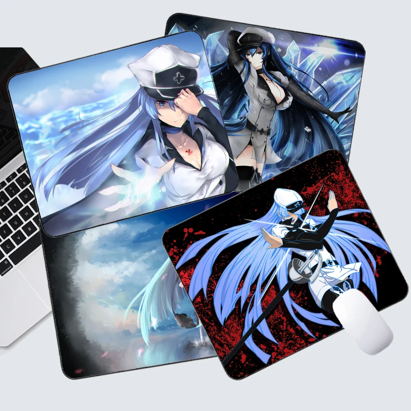 

Коврик для мыши Esdeath Akame Ga Kill из аниме, милый креативный коврик из натурального каучука, водонепроницаемые аксессуары для офисного стола