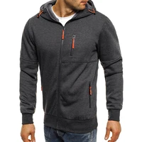new mens sports fitness leisure jacquard sweater cardigan hooded jacket loose version not slim