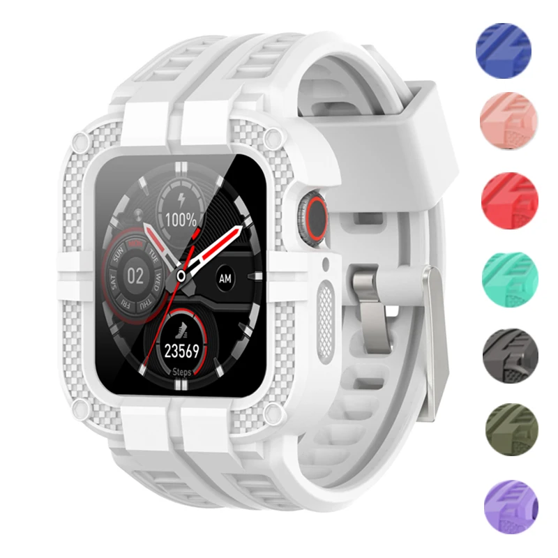 

Силиконовый ремешок и чехол для Apple Watch band 40 мм 44 мм 38 мм 42 мм, спортивный браслет для наручных часов iWatch Series 6 5 4 3 SE