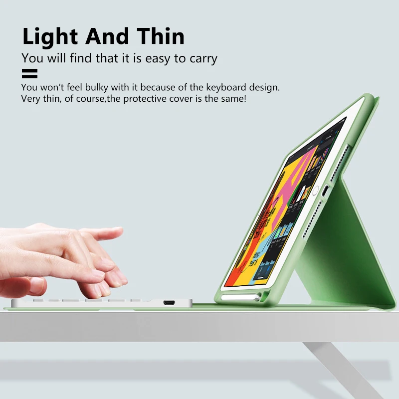 Bluetooth Keyboard Smart Case For iPad 10.2 2019 Pro 11 2020 Air 3 10.5 2018 9.7 2 for 7th mini 5 Generation | Компьютеры и офис
