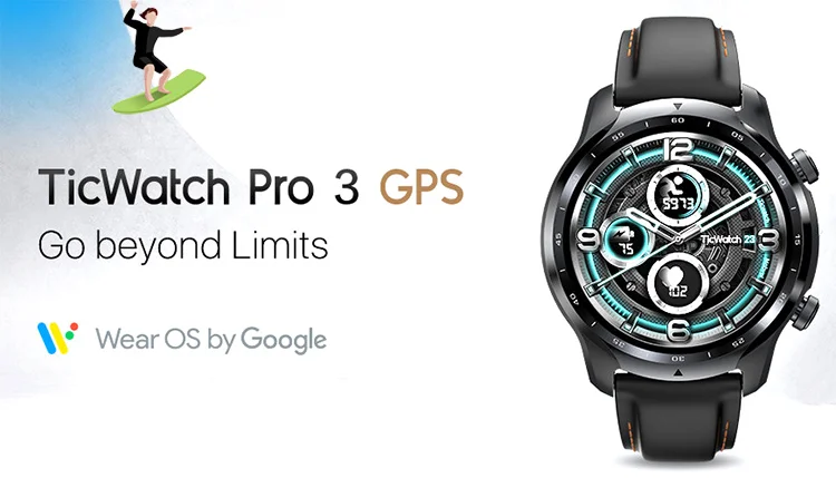 

Original Mobvoi Ticwatch Pro 3 GPS Pro3 Google Android Wear OS Smartwatch Reloj Montre i Watch Serie Seri Series 6 Smart Watch