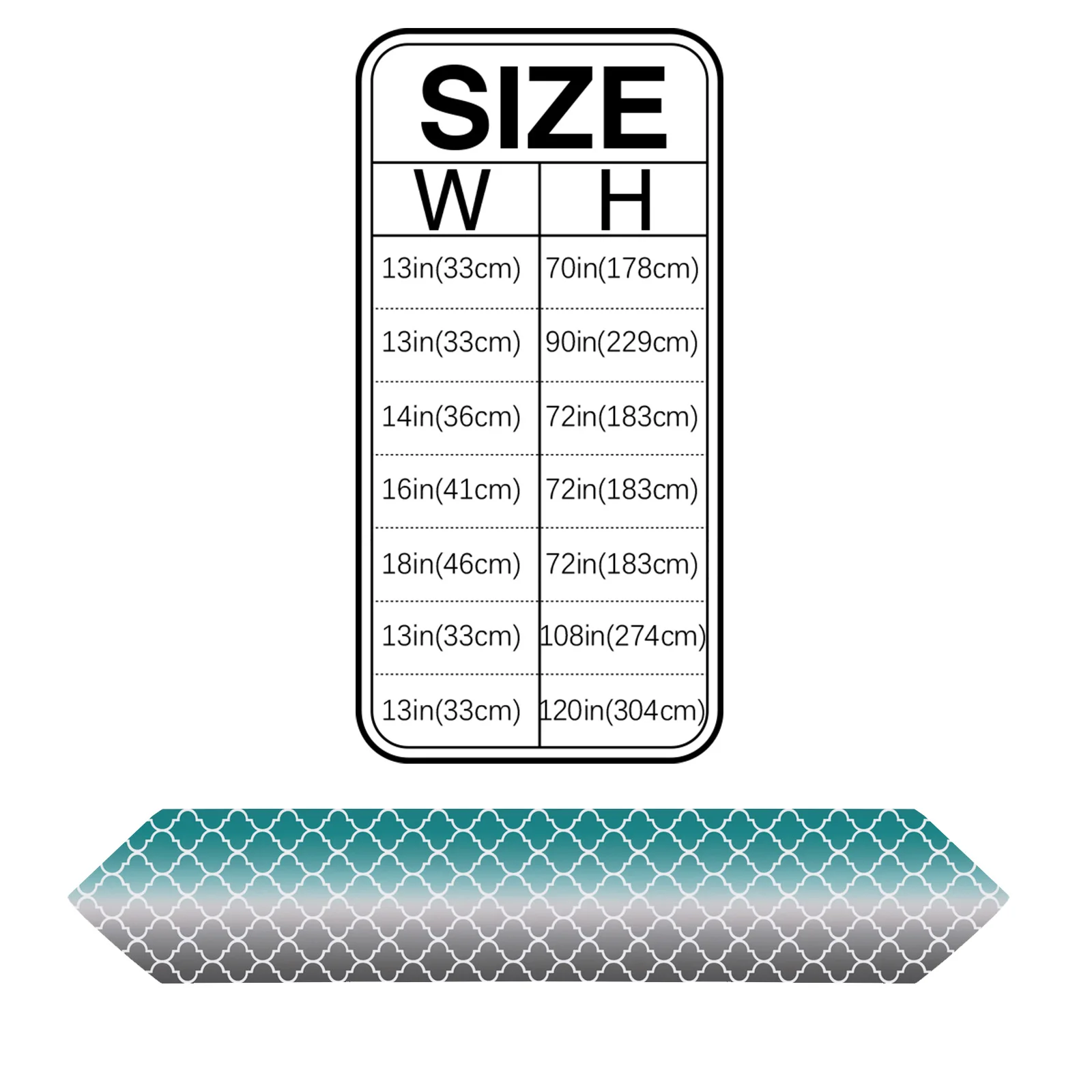 Марокканская бирюза градиентная настольная дорожка для свадебной вечеринки